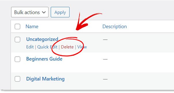 Delete Uncategorized